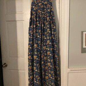 Bibi size large floral wide leg overalls, size large